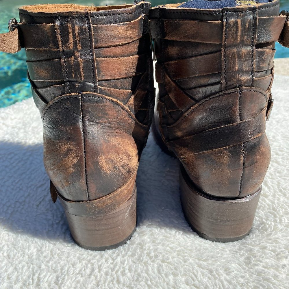 Freebird Brown Distressed Sammi Boots Size 8